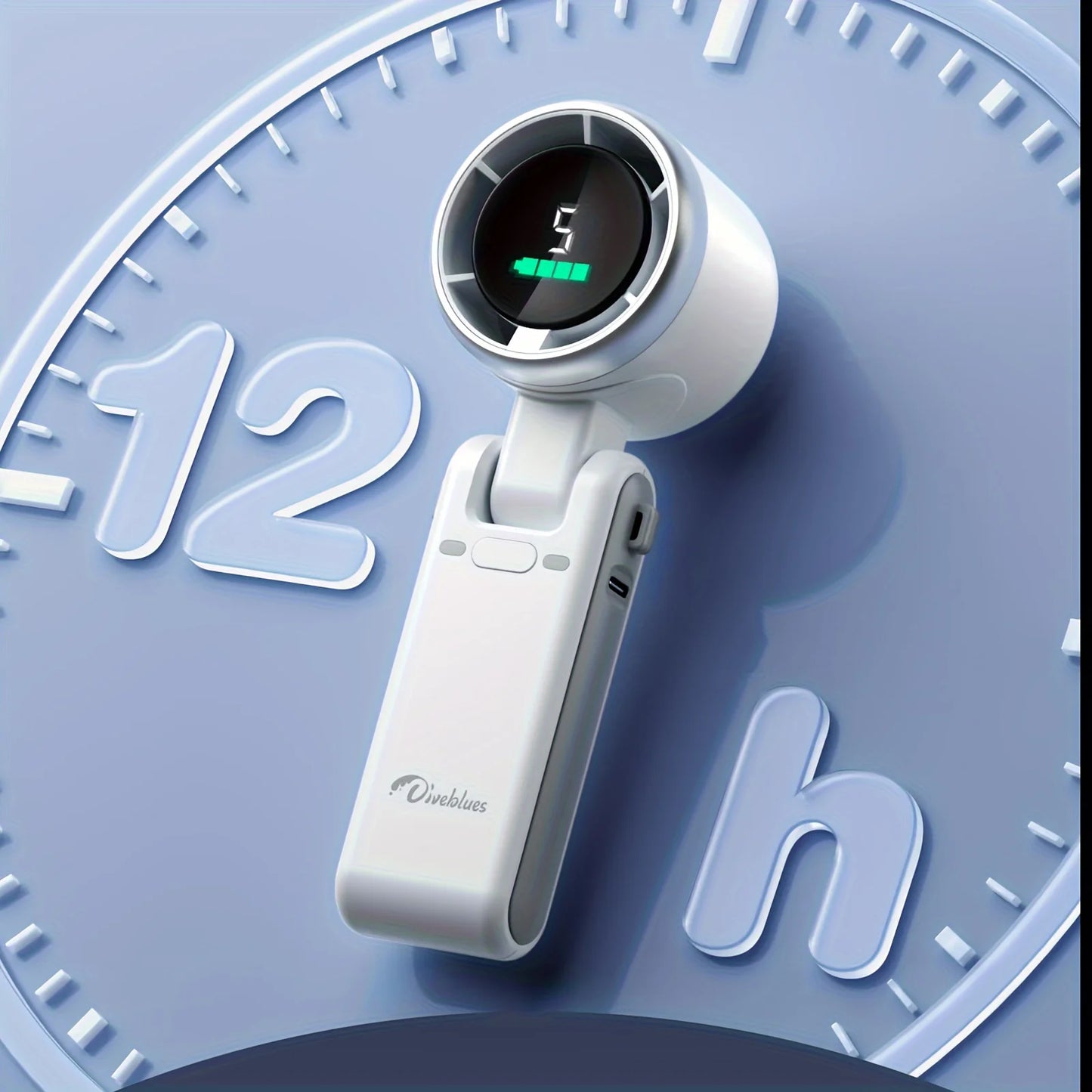 New 2025 High-Speed Foldable Neck Fan with 180-degree Tilt, Cooling Effect and LED Display