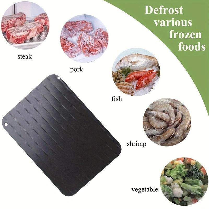 9 Inch Rapid Defrost Plate, Simple Durable Defrosting Tray for Frozen Meat, Defrost Board for Steak, Pork, Beef, Chicken, Fish, Kitchen Meat & Poultry Utensils, Kitchen Accessories