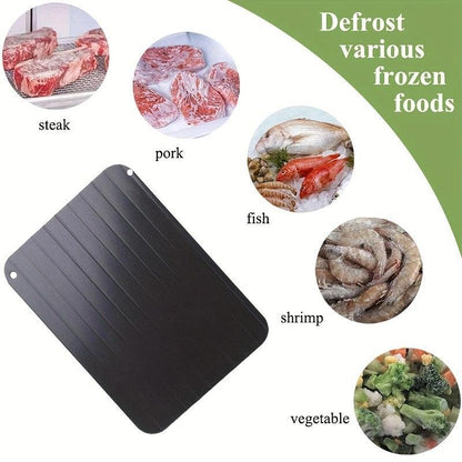 9 Inch Rapid Defrost Plate, Simple Durable Defrosting Tray for Frozen Meat, Defrost Board for Steak, Pork, Beef, Chicken, Fish, Kitchen Meat & Poultry Utensils, Kitchen Accessories